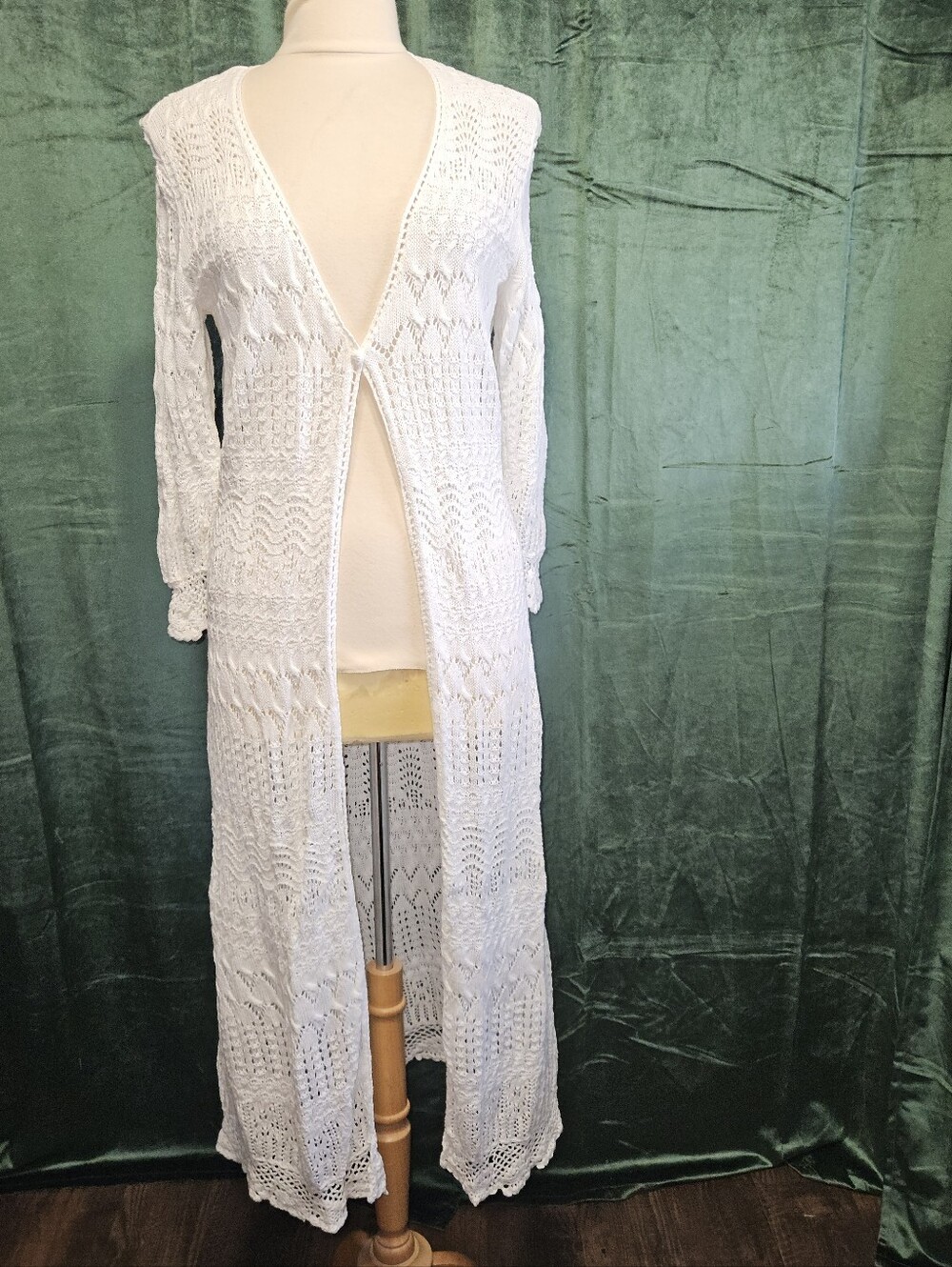 Lauren Ralph Lauren Crochet Linen Blend Duster